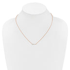 14k Rose Gold 1/4 carat Lab Grown Diamond VS/SI+ G+ Complete 18 inch Bar Necklace
