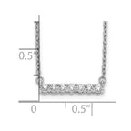 14k White Gold 1/4 carat Lab Grown Diamond VS/SI+ G+ Complete 18 inch Bar Necklace