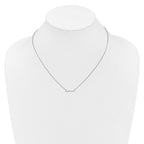 14k White Gold 1/4 carat Diamond Bar 18 inch Necklace