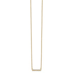 14k 1/4 carat Lab Grown Diamond VS/SI+ G+ Complete 18 inch Bar Necklace