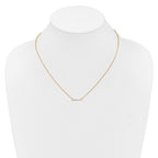 14k 1/4 carat Lab Grown Diamond VS/SI+ G+ Complete 18 inch Bar Necklace