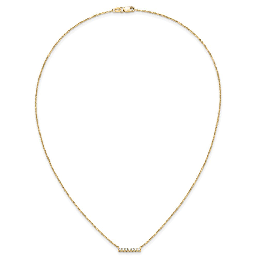 14k 1/4 carat Lab Grown Diamond VS/SI+ G+ Complete 18 inch Bar Necklace