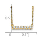 14k 1/4 carat Lab Grown Diamond VS/SI+ G+ Complete 18 inch Bar Necklace