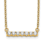 14k 1/4 carat Lab Grown Diamond VS/SI+ G+ Complete 18 inch Bar Necklace