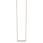 14k Rose Gold 1/2 carat Lab Grown Diamond VS/SI+ G+ Complete 18 inch Bar Necklace