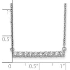 14k White Gold 1/2 carat Lab Grown Diamond VS/SI+ G+ Complete 18 inch Bar Necklace