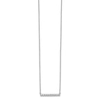 14k White Gold 1/2 carat Diamond Bar 18 inch Necklace