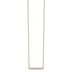 14k 1/2 carat Lab Grown Diamond VS/SI+ G+ Complete 18 inch Bar Necklace