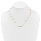 14k 1/2 carat Lab Grown Diamond VS/SI+ G+ Complete 18 inch Bar Necklace