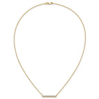 14k 1/2 carat Lab Grown Diamond VS/SI+ G+ Complete 18 inch Bar Necklace
