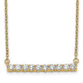 14k 1/2 carat Lab Grown Diamond VS/SI+ G+ Complete 18 inch Bar Necklace