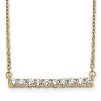 14k 1/2 carat Lab Grown Diamond VS/SI+ G+ Complete 18 inch Bar Necklace
