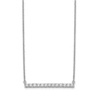 14k White Gold 5/8 carat Diamond Bar 18 inch Necklace