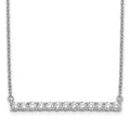 14k White Gold 5/8 carat Diamond Bar 18 inch Necklace