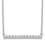 14k White Gold 5/8 carat Diamond Bar 18 inch Necklace
