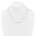 14k White Gold 3/4 carat Diamond Bar 18 inch Necklace