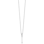 14k White Gold 1/4 carat Lab Grown Diamond VS/SI+ G+ 17.5 inch Dangle Necklace