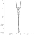 14k White Gold 1/4 carat Lab Grown Diamond VS/SI+ G+ 17.5 inch Dangle Necklace