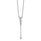 14k White Gold 1/4 carat Lab Grown Diamond VS/SI+ G+ 17.5 inch Dangle Necklace