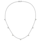 True Origin 14K White Gold 1 carat Lab Grown Diamond VS+ F+ Complete 7 Station 18 in Necklace
