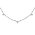 True Origin 14K White Gold 1 carat Lab Grown Diamond VS+ F+ Complete 7 Station 18 in Necklace