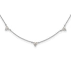 True Origin 14K White Gold 1 carat Lab Grown Diamond VS+ F+ Complete 7 Station 18 in Necklace