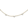 True Origin 14K Yellow Gold 1 carat Lab Grown Diamond VS+ F+ Complete 7 Station 18 in Necklace