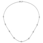 14k White Gold 1/2 carat Lab Grown Diamond VS/SI+ G+ Nine Station 18 inch Necklace