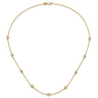 14k Complete 1/2 carat Diamond Quatrefoil Design 9-Station 18 inch Necklace