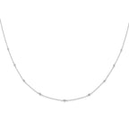 14k White Gold Complete 1/2 carat Diamond 9-Station 18 inch Necklace