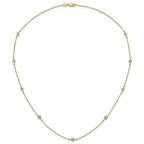 14k 1/2 carat Lab Grown Diamond VS/SI+ G+ Nine Station 18 inch Necklace
