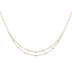 14k 1/2 carat Lab Grown Diamond VS/SI+ G+ Sixteen Station Double Strand 18 inch Necklace