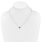 14k White Gold with Black Rhodium 1/10 carat Diamond Bee 18 inch Necklace