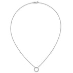 14k White Gold 1/4 carat Lab Grown Diamond VS/SI+ G+ 18 inch Round Pendant Necklace