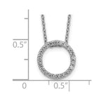 14k White Gold 1/4 carat Lab Grown Diamond VS/SI+ G+ 18 inch Round Pendant Necklace
