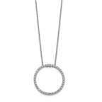 14k White Gold 5/8 carat Diamond Circle 18 inch Necklace