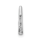 14k White Gold 1/10 carat Diamond Fancy Chain Slide