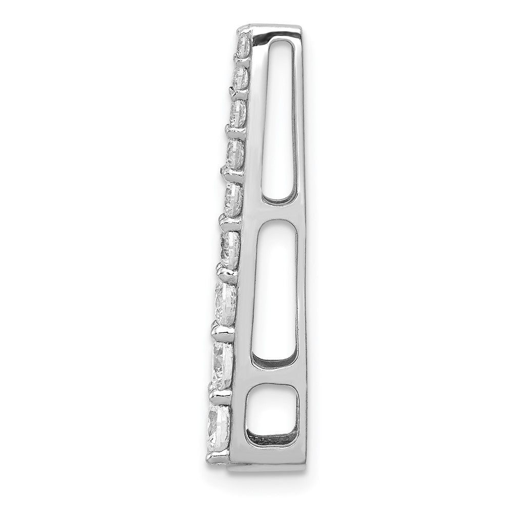 14k White Gold 3/4 carat Diamond Fancy Chain Slide