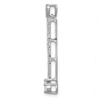 14k White Gold 1/3 carat Diamond Fancy Dangle Chain Slide