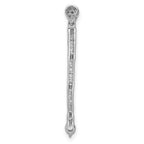 14k White Gold 1/3 carat Diamond Fancy Dangle Chain Slide