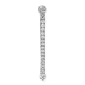 14k White Gold 1/3 carat Diamond Fancy Dangle Chain Slide