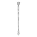 14k White Gold 1 carat Lab Grown Diamond VS/SI+ G+ Fashion Bar Chain Slide Pendant