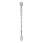 14k White Gold 1 carat Lab Grown Diamond VS/SI+ G+ Fashion Bar Chain Slide Pendant