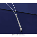 14k White Gold 1 carat Lab Grown Diamond VS/SI+ G+ Fashion Bar Chain Slide Pendant