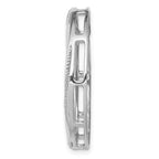 14k White Gold 1/5 carat Diamond Fancy Twist Circle Chain Slide