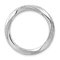 14k White Gold 1/5 carat Diamond Fancy Twist Circle Chain Slide