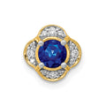 14k Polished Diamond and .33 Sapphire Fancy Chain Slide