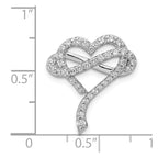 14k White Gold 1/2 carat Diamond Infinity and Heart Chain Slide
