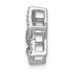 14k White Gold 1/10 carat Diamond Star of David Chain Slide