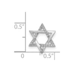 14k White Gold 1/10 carat Diamond Star of David Chain Slide